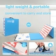 thumbnail image 4 of Gymnastics Mat 8'x2'x2" Foldable Tumbling Mats with Carrying Handles Four Fold Thick Exercise Mat for Home Aerobics Stretching Yoga, Star, 4 of 8