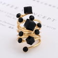thumbnail image 3 of Big CZ Crystal Statement Wedding Ring for Women Birthstone Cubic Zirconia Balls Fashion Spring Gemstone Open Band Wrap Birthday Valentine's Day Cocktail Party Rings Dainty Jewelry Gifts, 3 of 11