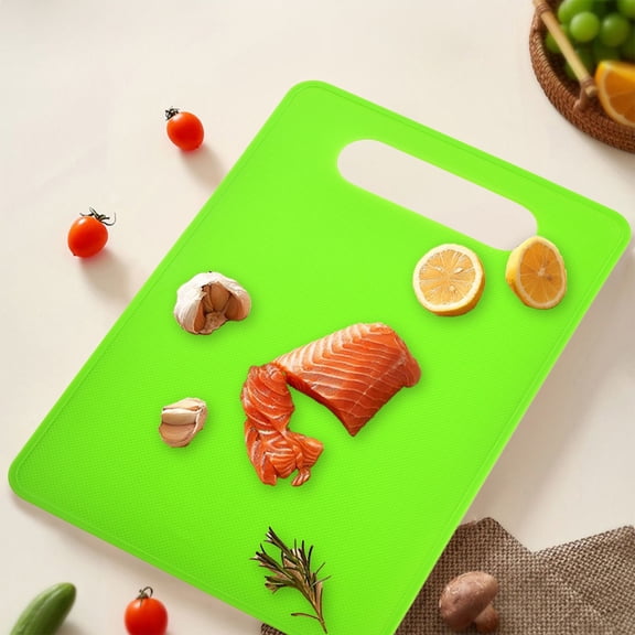 Uxgjfwu Plastic Double Sided Chopping Board with Knife Sharpener, Non-Slip Cutting Mat for Meat Vegetables, Dishwasher Safe