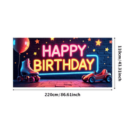 LUUFILx Panda Birthday Backdrop Banner for Kids Party Supplies Happy Birthday Decorations with Balloons and Flowers Party Decor Background Props
