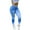 Blue, variant on Womens Leggings Tummy Control Ankle Length Sports High Waist Fitness Yoga Pants,Black,L