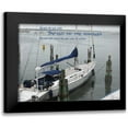 thumbnail image 1 of Phillips, Anita 14x12 Black Modern Framed Museum Art Print Titled - Blue Sail Boat, 1 of 5