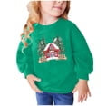 thumbnail image 1 of Bowake Chandail en Molleton à Col Rond pour Bébé Imprimé de Noël Manches Longues en Coton Pull-Over Blouse Chaude Automne Hiver, 1 of 4