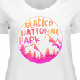 thumbnail image 4 of Inktastic Glacier National Park Montana Pink Mountains Women's Plus Size T-Shirt, 4 of 5