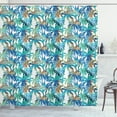 thumbnail image 1 of Ambesonne Palm Leaf Shower Curtain, Abstract Nature Dream, 69"Wx75"L, Blue Mint Green Orange, 1 of 3