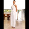 thumbnail image 4 of Conjunto de Dos Piezas para Mujer, Verano 2025, Informal, Sin Mangas, Cuello Alto, Top Corto, Pantalones de Pierna . XL, 4 of 9