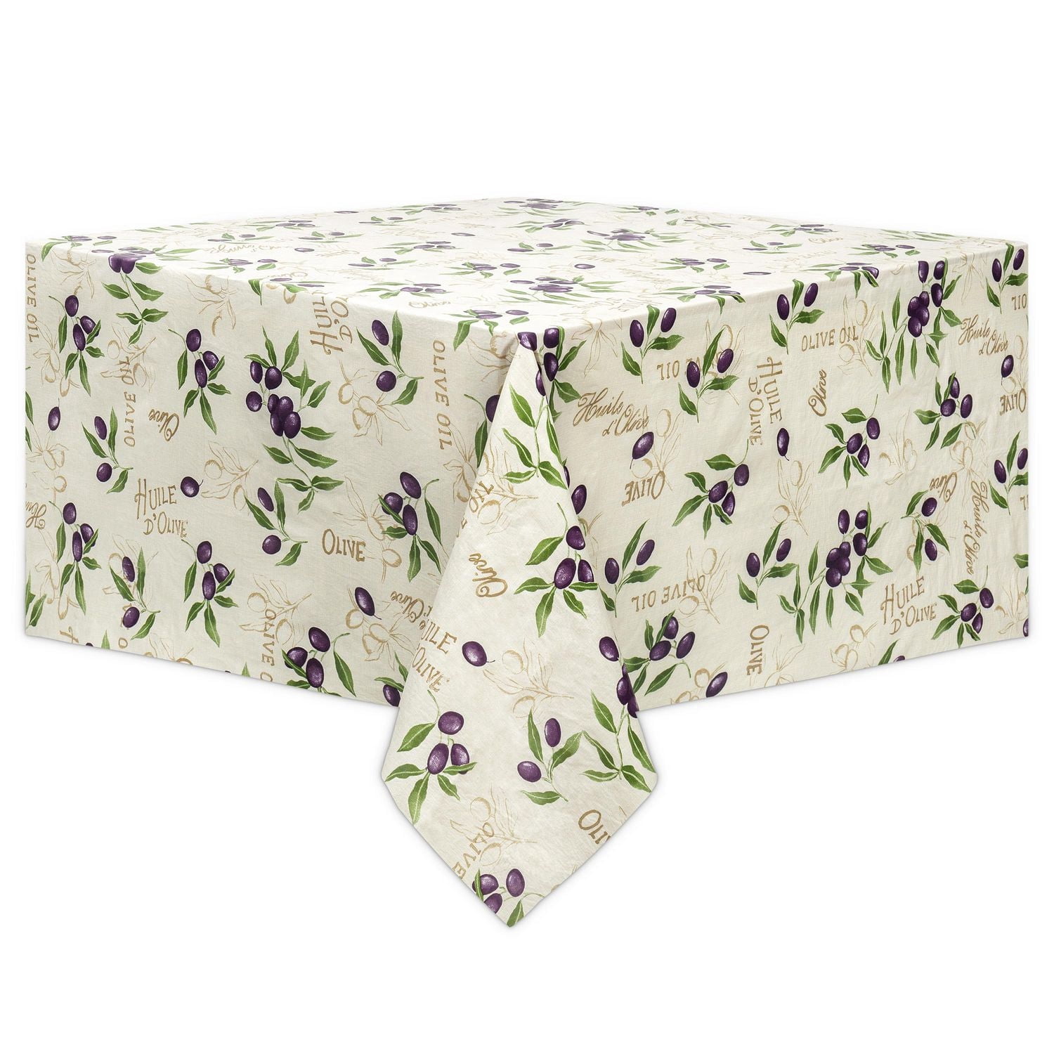 Mainstays PEVA tablecloth-Olives