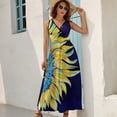 thumbnail image 6 of Sunflower on Canvas Sleeveless Dress women's evening dresses Cocktail of dresses cute dress Women's summer dress, 6 of 6