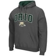 thumbnail image 2 of Men's Colosseum Charcoal Ohio Bobcats Arch and Logo Pullover Hoodie, 2 of 3