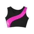 thumbnail image 6 of TiaoBug Kids Girls Jazz Modern Ballet Dance Crop Tops Gymnastics Sports Workout Tank Athletic T-Shirts Hot Pink 12, 6 of 7