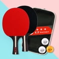 thumbnail image 4 of Bolsas Tenis Mesa Raqueta 2 Raquetas Y 3 Bolas Paddes Profesional Pong Paletas Con Juego Entrenamiento para Principiantes, 4 of 9