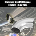 thumbnail image 2 of Unique Bargains 2pcs OD 1.5 Inch 90 Degree SS304 Stainless Steel Bend Tube Car Exhaust Elbow Pipe 0.04" Wall Thickness, 2 of 6