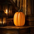 thumbnail image 5 of Halloween Pumpkin Decor, Outdoor Fall Pumpkin Decorations, Fall and Halloween Decor, Large Pumpkin Decor, Smooth Orange Resin Craft Figurine for Indoor Countertop, Backyard Porch,, 5 of 7