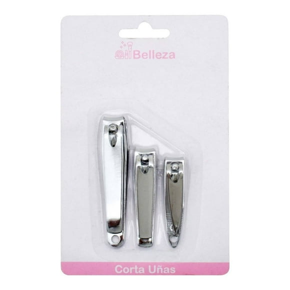 Corta uñas Prichos plateado 3 pzas