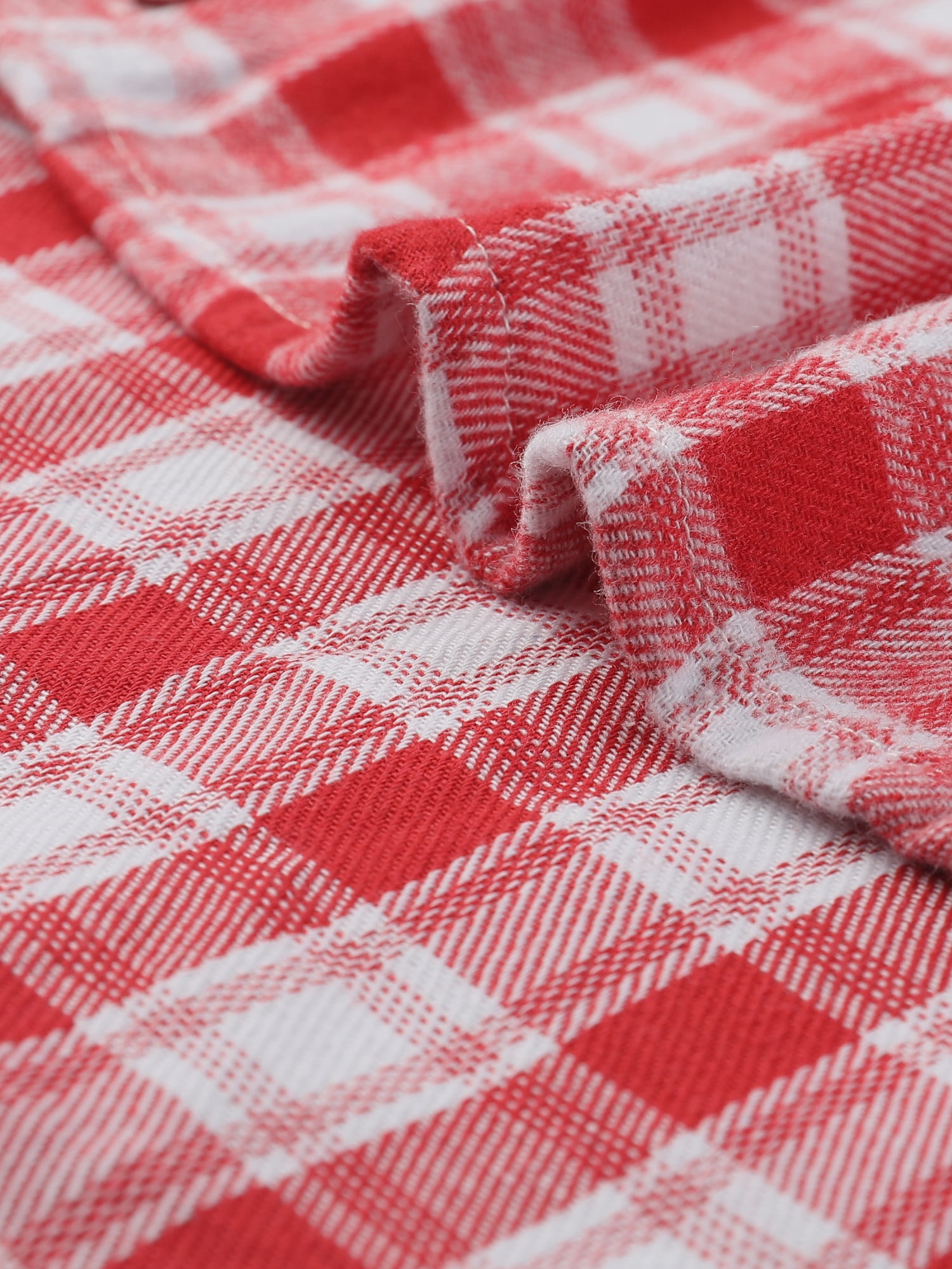 DARING DIVA Women's Summer Plaid Short Sleeves Button Down Shirts XL Red Plaid