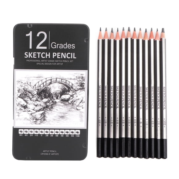 Paint Pencil, Graphite Drawing Sketching Pencils With Box 12Pcs Pencil Set Pencils Drawing Set Drawing Pencils, For Sketching Beginners & Artists