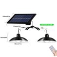 thumbnail image 3 of Meterk Solar Powered LEDs Ceiling Light Dimmable 2 Heads Shed Lights Patio Chandelier Split Solar Light -ing Lamp Remote & Control with Timer Function IP65 Water-resistant for Indoor Outdoor, 3 of 7