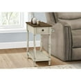 thumbnail image 5 of Accent Table, 2 Tier, End, Side Table, Nightstand, Bedroom, Narrow, Lamp, Storage Drawer, Brown Veneer, Antique White Veneer, Traditional, 5 of 6