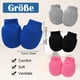 thumbnail image 2 of Guantes para bebé, 4 pares de guantes de algodón para recién nacidos, guantes de invierno para bebés, guantes unisex que no rayan para niños y niñas de 0 a 6 meses, 2 of 7