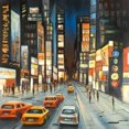 thumbnail image 2 of Atelier B Art Studio 12x12 Black Ornate Wood Framed with Double Matting Museum Art Print Titled - View on Time Square, 2 of 4