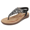 thumbnail image 3 of Sandalias de thong de mujeres con arco Soporte de timón Sandalias romanas de diez rianas Sandalias cómodas para verano elegante, 3 of 6