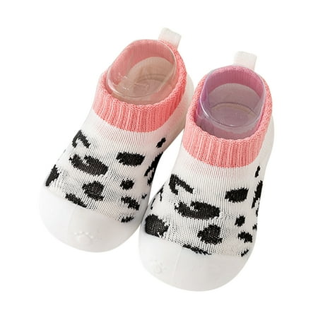 

nsendm Girls Boys Kids Leopard Print Leisure Shoes Mesh Soft Bottom Breathable Slip On Sport Shoes Socks Boys Shoes Shoes White 6