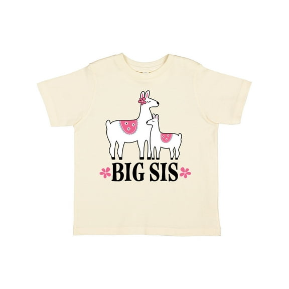 Inktastic Big Sis Girls Llama Sister Girls Toddler T-Shirt