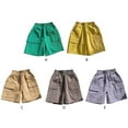 thumbnail image 4 of GYRATEDREAM Toddler Boys Cotton Pull on Cargo Shorts Solid Color Casual Summer Shorts 2-7 Years, 4 of 4