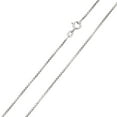 thumbnail image 4 of Rhodium Plated 925 Sterling Silver Box Round Diamond-Cut 024 Chain 1.2mm 6 Pack 22" Jewelry Female, 4 of 5