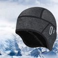 thumbnail image 5 of Twinkseal Thermal Hat Winter Beanie Hat Fleece Lined Warm Cycling Hat with Glasses Holes Ultra-thick Soft Windproof Winter Helmet Liner Thermal Beanie Hat Warm, 5 of 8