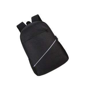 Facefd 14inch Sac d'ordinateur universel PC Accessoire Couleur Solide USB Port Zipper Ordinateur portable Sac à dos Ordinateurs Supports Ordinateurs Accessoires Noir