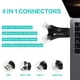 thumbnail image 4 of Lector de tarjetas SD 4 en 1 para iOS/Micro USB/USB Tipo C/USB para iOS y Android, smartphones, tabletas, tarjetas SD y Micro SD, PC, 4 of 8