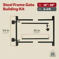 thumbnail image 2 of Adjust-A-Gate Steel Frame Gate Building Kit, 36"-60" Opening Up To 4' High, 2 of 9