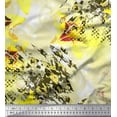 thumbnail image 1 of Soimoi Rayon Fabric Texture & Lily Flower Print Fabric by the Yard 42 Inch Wide, 1 of 3