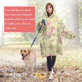 thumbnail image 4 of Wearable Oversized Blanket,Pioneer Flower Floral Print Pattern Wearable Blanket Hoodie for Adults,Cozy Hooded Blankets with Super Pockets,Super Warm Fuzzy Pullover for Women & Men, 4 of 6