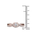 thumbnail image 4 of 1/3 Carat T.W. Diamond Cluster Double Halo 14kt Rose Gold Engagement Ring Set, 4 of 5