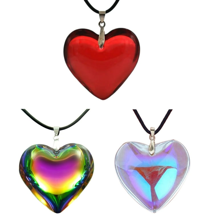 ☆Hei☆ crystal heart necklace HE23WINFG635XXFR OOKWE Crystal Glass Heart Necklace Fashion Pendant Necklace