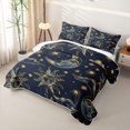 thumbnail image 3 of Homewish Univers Moon Sun Twin Quilt Set, Psychedelic Stars Twin Coverlet Set, 2-Piece 1 Bedspread and 1 Pillowcase, 3 of 7