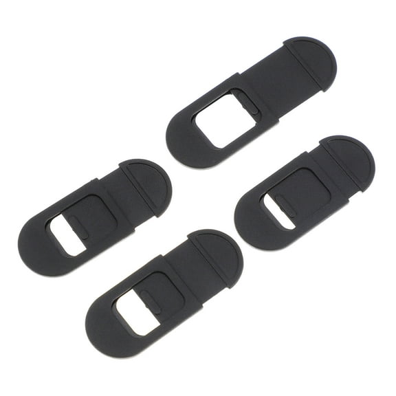 COSMOBETTY 4Pcs Webcam Cover for Desktop and Laptop Anti-Privacy Black Plastic