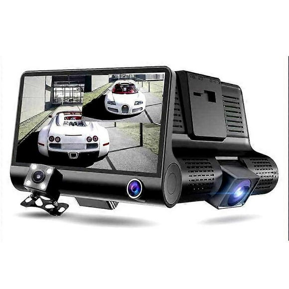 3 Cameras Lens 4.0 Inch Car DVR Camera Recorder FHD 1080P Night Vision Dash Cam Support Rearview Cam