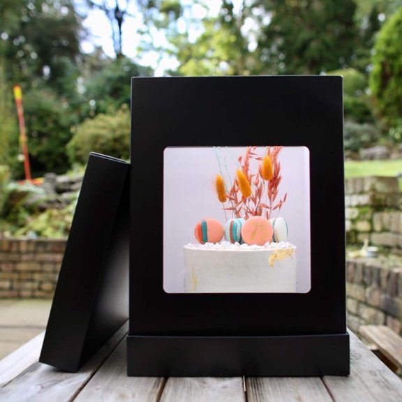 OLBAA Tall Cake Box ~ BLACK ~ 14 tall x 10 wide