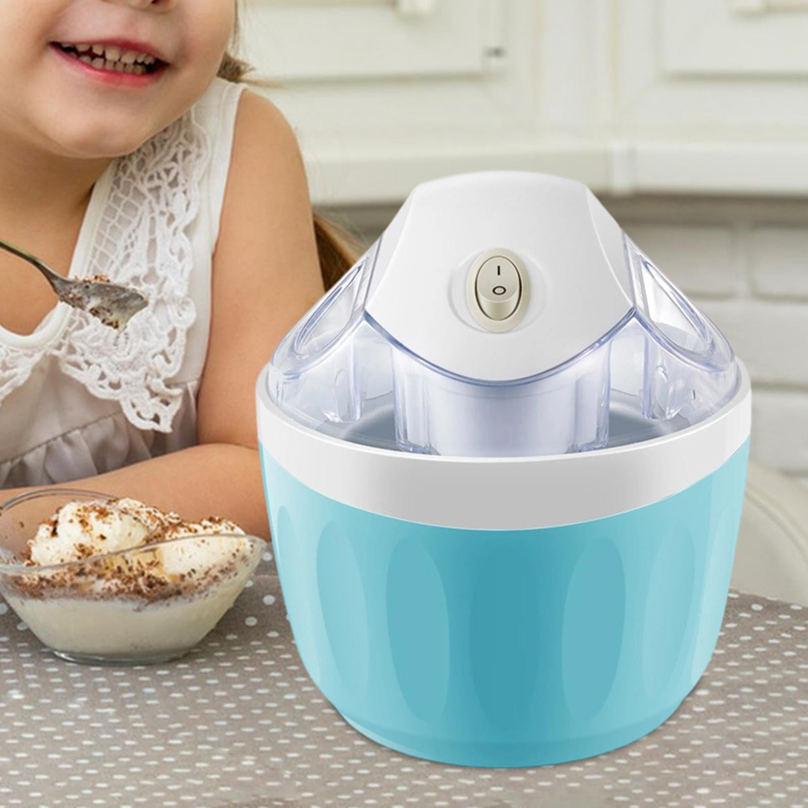Nishiyuenyi Electric Ice Cream Maker Easy to Clean and Use Home Use Summer Dessert Maker Blue White