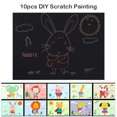 thumbnail image 4 of Cuadros Decorativos 10 piezas DIY Animal serie arte Doodle raspado pintura rompecabezas dibujo juguetes Wdftyju embutido en tela, 4 of 9