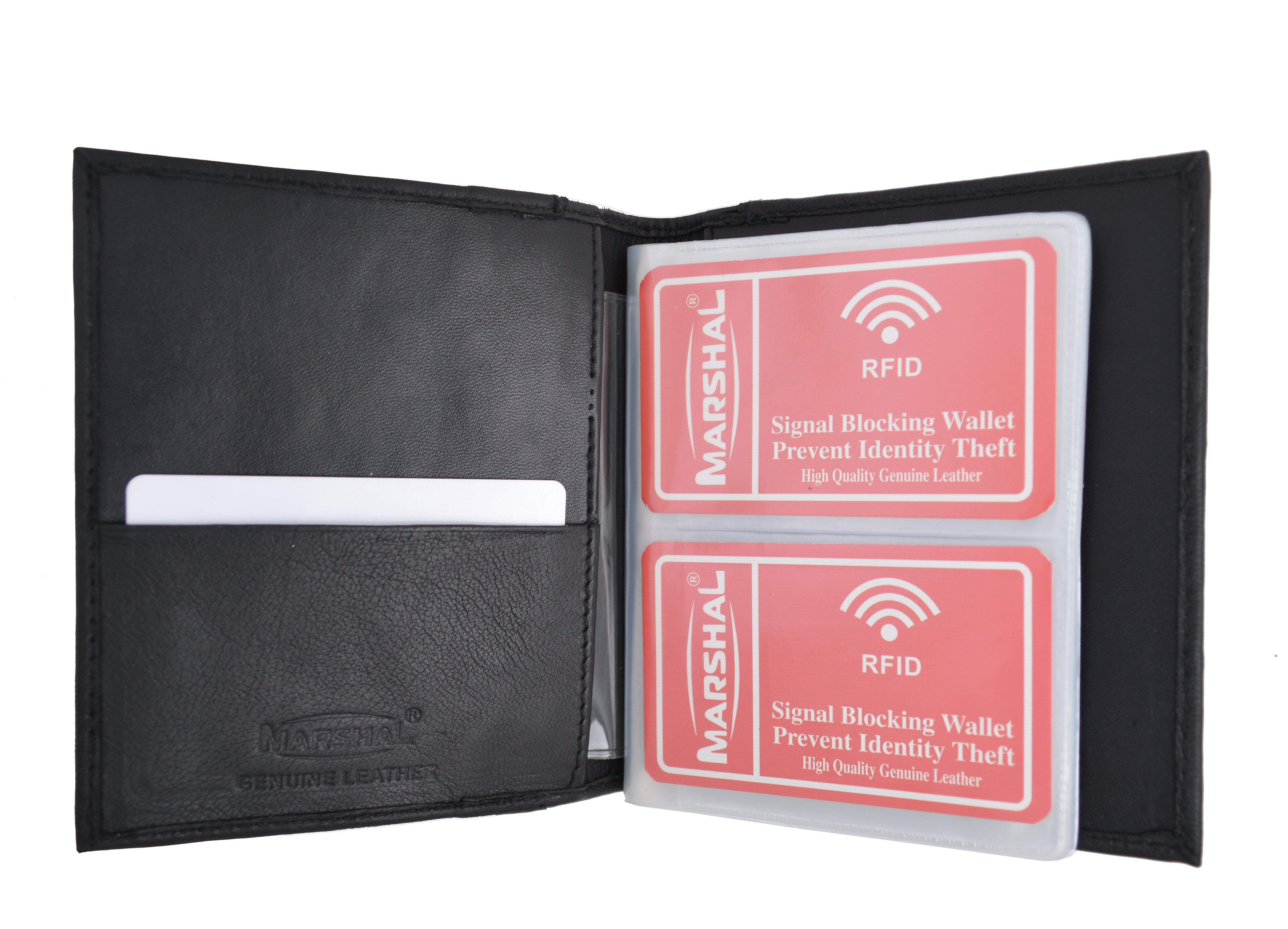 Marshal Wallet - New RFID Blocking Soft Genuine Leather Multi Credit ...
