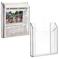 thumbnail image 2 of 2 Pcs Wall-Mounted Single Pocket Newspaper Holder Clear Acrylic Display Organizer Standard, 2 of 7