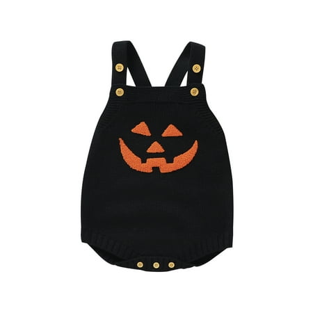 

Niceyoeuk Baby Knit Romper Sleeveless Grimace Bodysuit Halloween Clothes