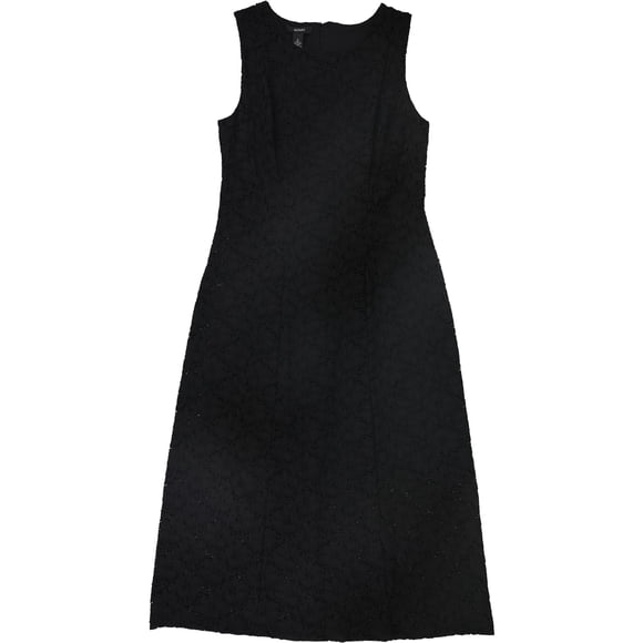 Alfani Vestido Midi de Encaje para Mujer, Negro, 2