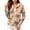 Cyan, variant on UPF 50+ Sun Protection Hoodie for Women - Tropical Palm Print Long Sleeve Zip Up Jacket with Thumbholes & Pockets, Lightweight Active Rash Guard Saffron S