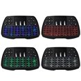 thumbnail image 1 of Clavier Sans Fil Rétroéclairé 2,4 GHz Pavé Tactile Souris Télécommande Portative Rétroéclairage 4 Couleurs pour Android Télé Intelligente PC Portable, 1 of 7