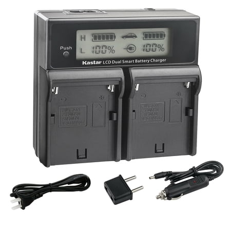 Kastar NP-F980EXP CH04 Dual Fast Charger Compatible with Sony DCR-TRV320 DCR-TRV410 DCR-TRV420 DCR-TRV49 Camera Aputure Amaran AL-H198 AL-M9 LED Video / Photo Camera Light